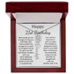 Personalized 21st Birthday Gift for Her – Customized Birth Flower Name Necklace – 21st Birthday Jewelry Gift for Granddaughter, Daughter, or Niece