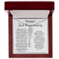 Personalized 2nd Wedding Anniversary Gift for Wife – Customized Birth Flower Name Necklace – Unique second Anniversary Gift Ideas for Wife from Husband