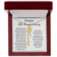 Personalized 7th Wedding Anniversary Gift for Wife – Customized Birth Flower Name Necklace – Unique Seventh Anniversary Gift Ideas for Wife from Husband