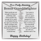 Personalized Bonus Granddaughter  Birthday Gift – Customized Birth Flower Name Necklace – Jewelry Gift from Grandma