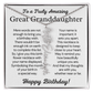 Personalized Birthday Gift for Great Granddaughter – Customized Birth Flower Name Necklace – Custom Jewelry Gift from Grandma