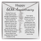Personalized 60th Anniversary Gift for Wife – Customized Birth Flower Name Necklace – Unique Sixtieth Wedding Anniversary Gift Ideas for Wife from Husband