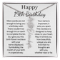 Personalized 19th Birthday Gift for Her  – Customized Birth Flower Name Necklace – 19th Birthday Jewelry Gift for Granddaughter, Daughter, or Niece