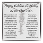 Happy Golden Birthday 27 on 27th