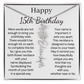 Personalized 15th Birthday Gift for Her – Customized Birth Flower Name Necklace – 15th Birthday Jewelry Gift for Granddaughter, Daughter, or Niece