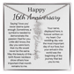 Personalized 16th Anniversary Gift for Wife – Customized Birth Flower Name Necklace – Unique Sixteenth Wedding Anniversary Gift Ideas for Wife