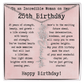 Personalized 25th Birthday Gift for Her – Customized Birth Flower Name Necklace – Unique Twenty-Fifth Birthday Jewelry Gift from Grandma, Mom, Aunt, or Friend