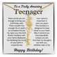 Personalized Gift for Teenager – Customized Birth Flower Name Necklace – Jewelry Gift for 13th Birthday