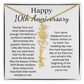 Personalized 10th Wedding Anniversary Gift for Wife – Customized Birth Flower Name Necklace – Unique Tenth Anniversary Gift Ideas for Wife from Husband
