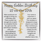 Happy Golden Birthday 27 on 27th