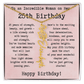 Personalized 25th Birthday Gift for Her – Customized Birth Flower Name Necklace – Unique Twenty-Fifth Birthday Jewelry Gift from Grandma, Mom, Aunt, or Friend