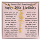 Personalized 16th Birthday Gift for Granddaughter – Customized Birth Flower Name Necklace – Sweet Sixteenth Jewelry Gift from Grandma