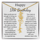 Personalized 17th  Birthday Gift for Her – Customized Birth Flower Name Necklace – Jewelry Gift for Daughter, Granddaughter, or Niece