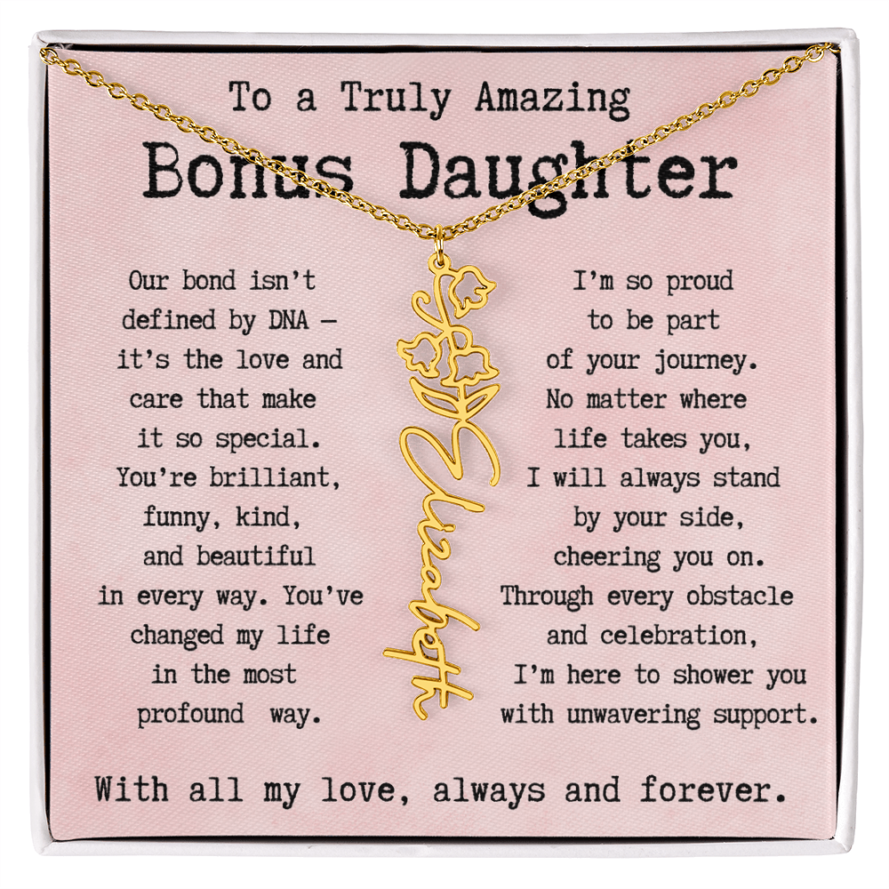 Personalized Gift for Bonus Daughter - I'm so proud   to be part  of your journey.