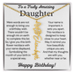 Personalized Birthday Gift for Daughter – Customized Birth Flower Name Necklace – Birthday Jewelry Gift from Mom or Dad