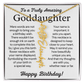 Personalized Birthday Gift for Goddaughter – Customized Birth Flower Name Necklace – Jewelry Gift from Godmother
