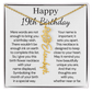 Personalized 19th Birthday Gift for Her  – Customized Birth Flower Name Necklace – 19th Birthday Jewelry Gift for Granddaughter, Daughter, or Niece