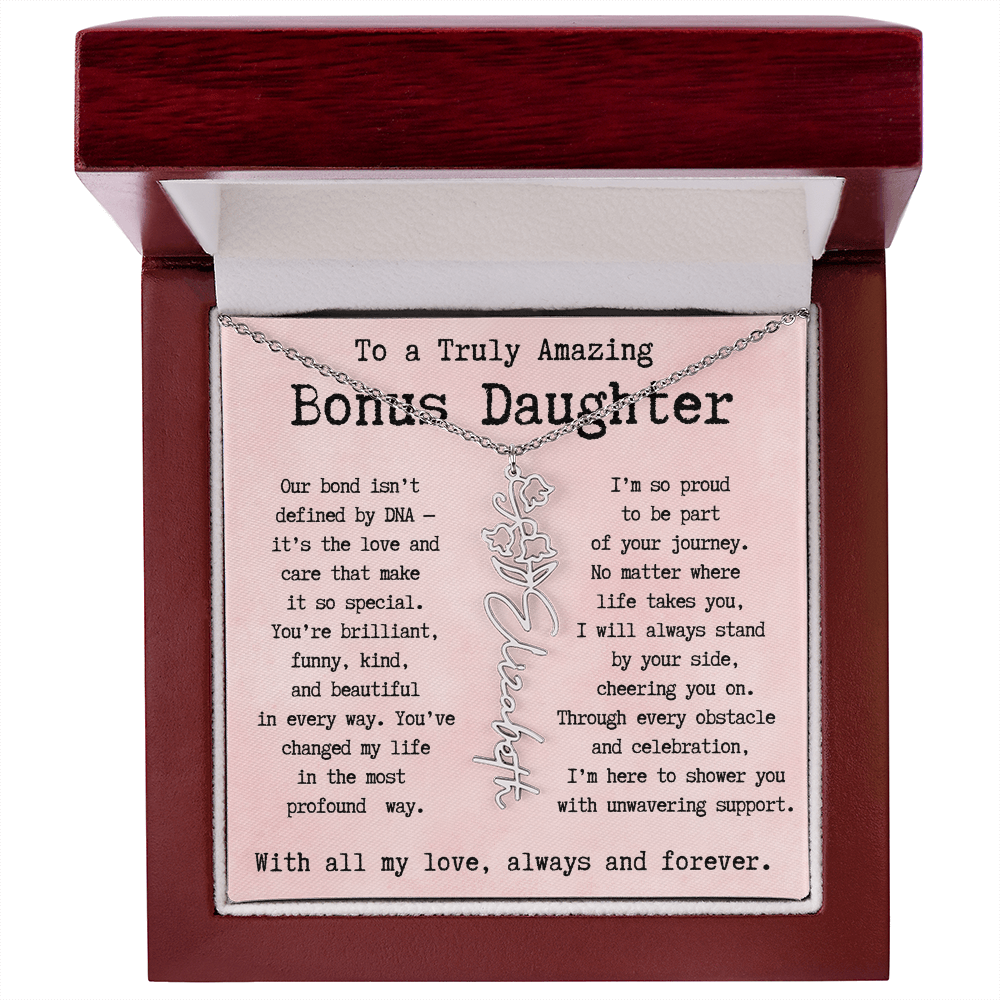 Personalized Gift for Bonus Daughter - I'm so proud   to be part  of your journey.
