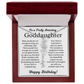 Personalized Birthday Gift for Goddaughter – Customized Birth Flower Name Necklace – Jewelry Gift from Godmother