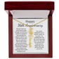Personalized 16th Anniversary Gift for Wife – Customized Birth Flower Name Necklace – Unique Sixteenth Wedding Anniversary Gift Ideas for Wife