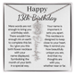 Personalized 13th Birthday Gift for Her – Customized Birth Flower Name Necklace – Teen Birthday Jewelry Gift for Granddaughter, Daughter, or Niece