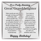 Personalized Birthday Gift for Great Granddaughter – Customized Birth Flower Name Necklace – Custom Jewelry Gift from Grandma