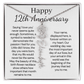 Personalized 12th Anniversary Gift for Wife – Customized Birth Flower Name Necklace – Unique Twelfth Wedding Anniversary Gift Ideas for Wife