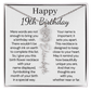 Personalized 19th Birthday Gift for Her  – Customized Birth Flower Name Necklace – 19th Birthday Jewelry Gift for Granddaughter, Daughter, or Niece