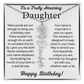 Personalized Birthday Gift for Daughter – Customized Birth Flower Name Necklace – Birthday Jewelry Gift from Mom or Dad