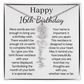 Personalized 16th Birthday Gift for Her  – Customized Birth Flower Name Necklace – Jewelry Gift for Granddaughter, Daughter, or Niece