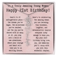 Personalized 21st Birthday Gift for Her – Customized Birth Flower Name Necklace – Unique Twenty-First Birthday Jewelry Gift from Grandma, Mom, Aunt, or Friend