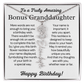 Personalized Bonus Granddaughter  Birthday Gift – Customized Birth Flower Name Necklace – Jewelry Gift from Grandma