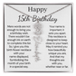 Personalized 15th Birthday Gift for Her – Customized Birth Flower Name Necklace – 15th Birthday Jewelry Gift for Granddaughter, Daughter, or Niece