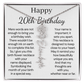 Personalized 20th Birthday Gift for Her – Customized Birth Flower Name Necklace – 20th Birthday Jewelry Gift for Daughter, Granddaughter, or Niece