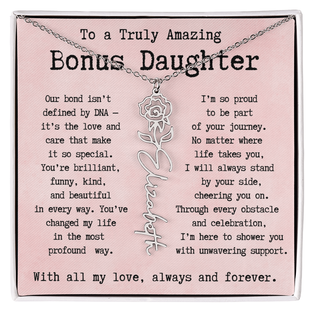 Personalized Gift for Bonus Daughter - I'm so proud   to be part  of your journey.