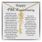 Personalized 49th Anniversary Gift for Wife – Customized Birth Flower Name Necklace – Unique Forty-Ninth Wedding Anniversary Gift Ideas for Wife from Husband