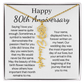 Personalized 80th Anniversary Gift for Wife – Customized Birth Flower Name Necklace – Unique Eightieth Wedding Anniversary Gift Ideas for Wife from Husband