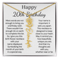 Personalized 20th Birthday Gift for Her – Customized Birth Flower Name Necklace – 20th Birthday Jewelry Gift for Daughter, Granddaughter, or Niece