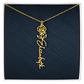 Personalized Birth Flower Name Necklace LUXURY BOX,Famprecious Gifts Birthflower necklace Custom Flower Chain Gift