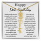 Personalized 13th Birthday Gift for Her – Customized Birth Flower Name Necklace – Teen Birthday Jewelry Gift for Granddaughter, Daughter, or Niece