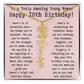 Personalized 18th Birthday Gift for Her – Customized Birth Flower Name Necklace – Unique Eighteenth Birthday Jewelry Gift from Grandma, Mom, Aunt, or Friend