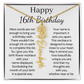 Personalized 16th Birthday Gift for Her  – Customized Birth Flower Name Necklace – Jewelry Gift for Granddaughter, Daughter, or Niece