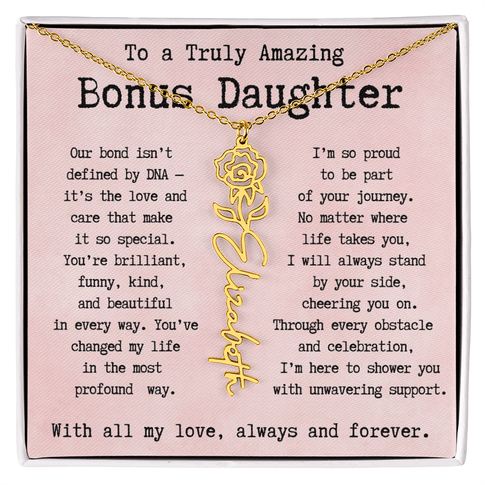 Personalized Gift for Bonus Daughter - I'm so proud   to be part  of your journey.