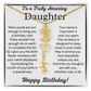 Personalized Birthday Gift for Daughter – Customized Birth Flower Name Necklace – Birthday Jewelry Gift from Mom or Dad