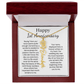 Personalized 1st Wedding Anniversary Gift for Wife – Customized Birth Flower Name Necklace – Unique Anniversary Gift Ideas for Wife from Husband