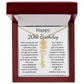 Personalized 20th Birthday Gift for Her – Customized Birth Flower Name Necklace – 20th Birthday Jewelry Gift for Daughter, Granddaughter, or Niece