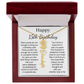 Personalized 15th Birthday Gift for Her – Customized Birth Flower Name Necklace – 15th Birthday Jewelry Gift for Granddaughter, Daughter, or Niece