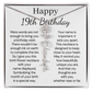 Personalized 19th Birthday Gift for Her  – Customized Birth Flower Name Necklace – 19th Birthday Jewelry Gift for Granddaughter, Daughter, or Niece