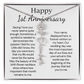 Personalized 1st Wedding Anniversary Gift for Wife – Customized Birth Flower Name Necklace – Unique Anniversary Gift Ideas for Wife from Husband