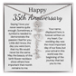 Personalized 35th Anniversary Gift for Wife – Customized Birth Flower Name Necklace – Unique Thirty-Fifth Wedding Anniversary Gift Ideas for Wife from Husband